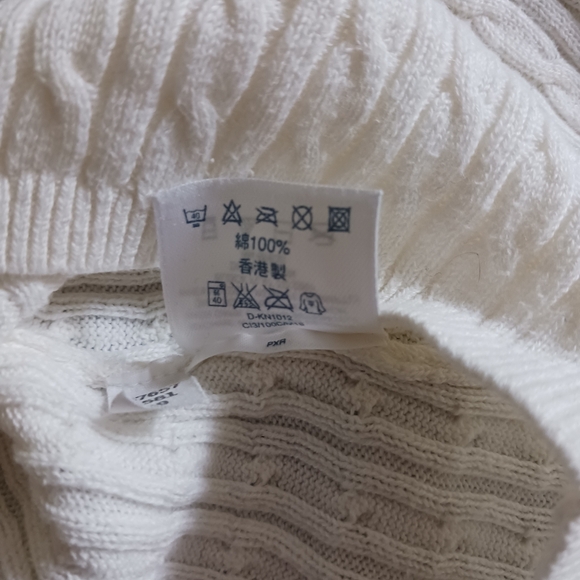 Cream Cable Knit Turtleneck Sweater - Picture 6 of 8